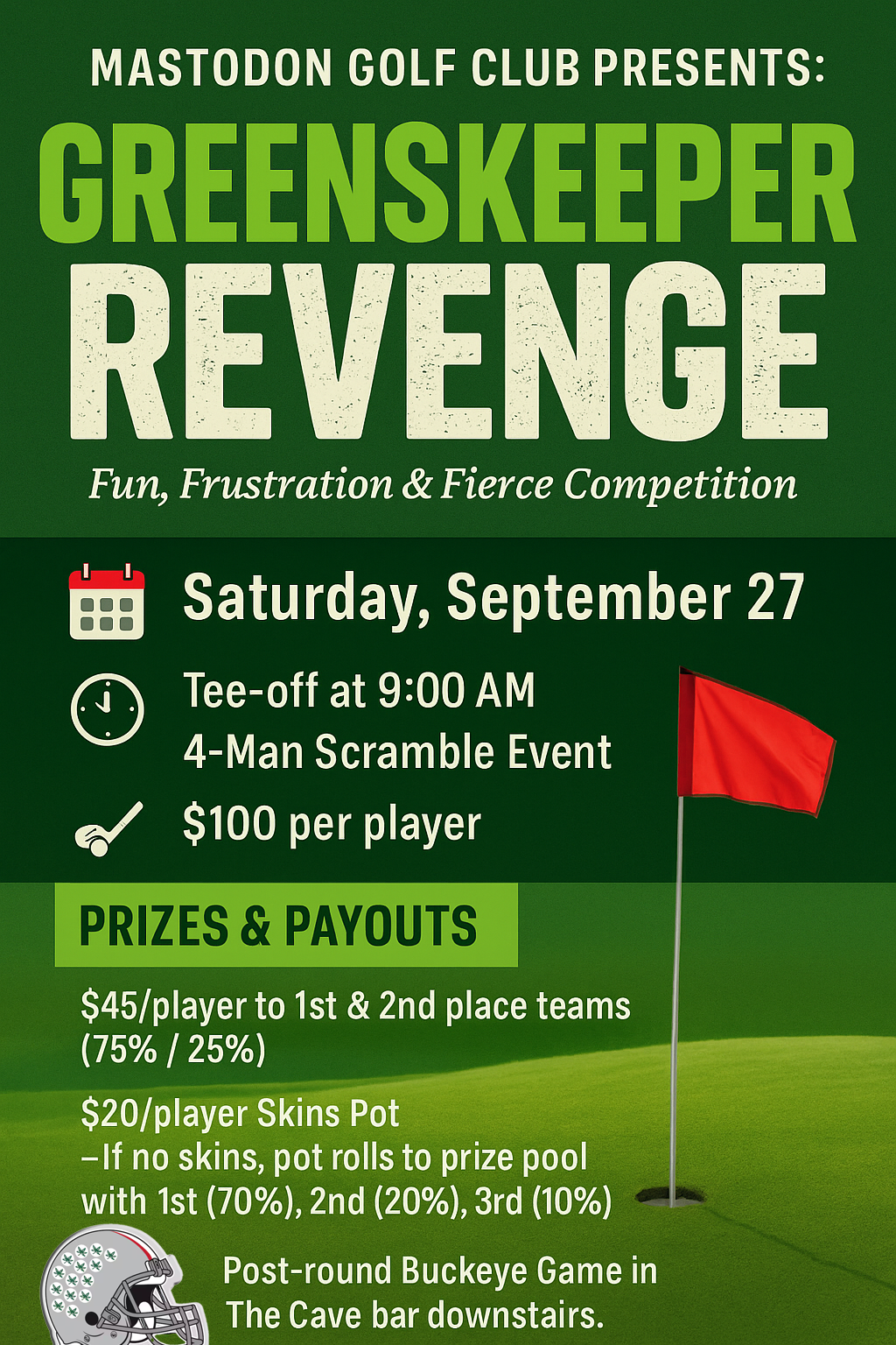 Mastodon Golf – Greenskeeper Revenge Tournament ad