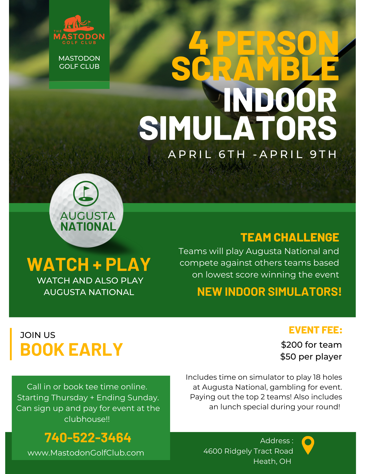 4 Person Scramble Augusta National