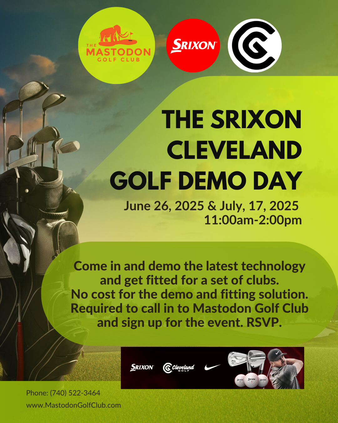 Demo Day is Coming to Mastodon Golf Club!  ad