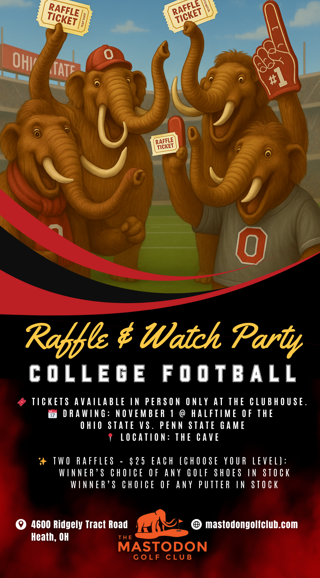 Game Day Raffle – OSU vs. Penn State ad