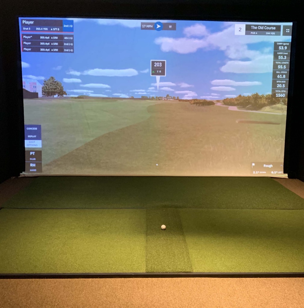 Golf simulators screen