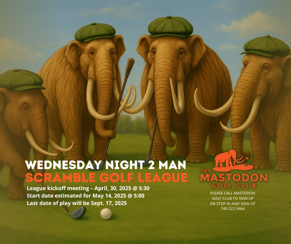 Wednesday Night 2 Man Scramble Golf League ad